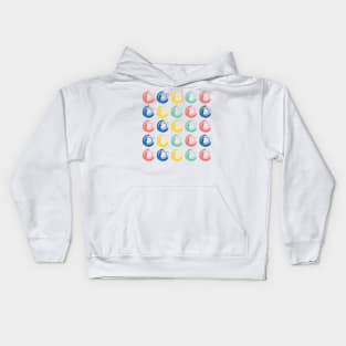 Colorful Circles, Pink, Blue, Yellow and Green Kids Hoodie